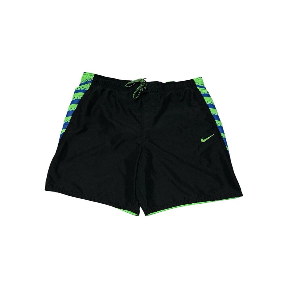 Mens Nike Swim Trunks Large Black Board Shorts Beach Surf Lightweight